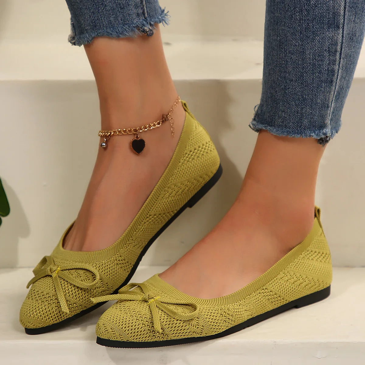 Bow-Knit Flats