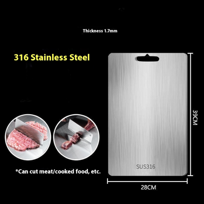 Stainless Steel Cutting Board with Integrated Handle