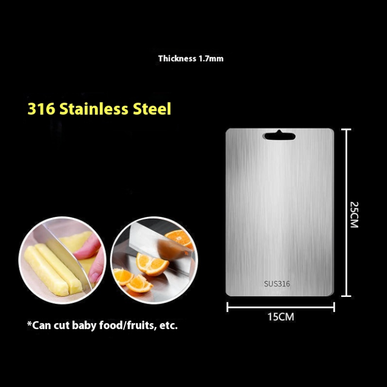 Stainless Steel Cutting Board with Integrated Handle