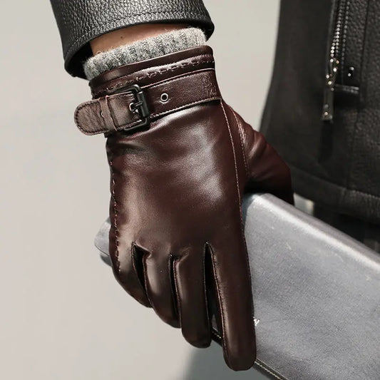 Henry Fitted Gloves | Buckle Strap Wrist-Length Gloves