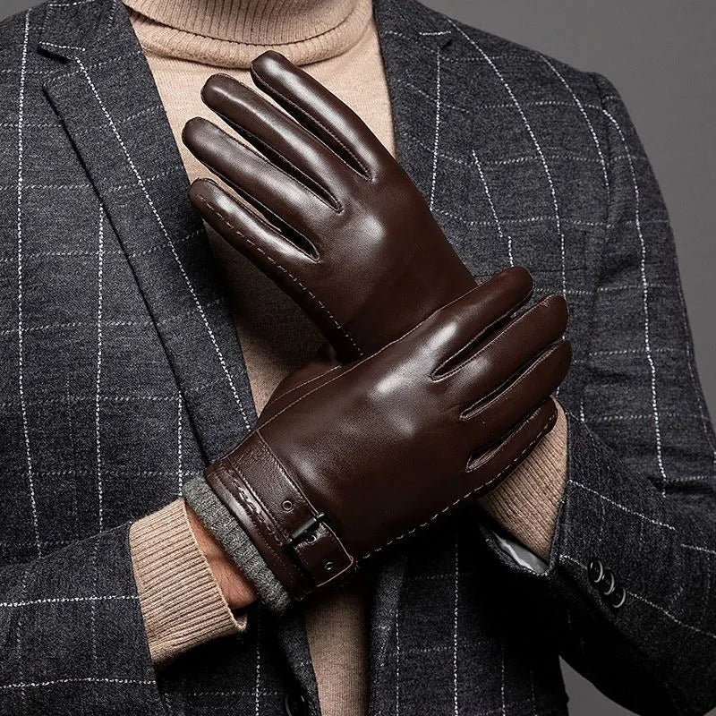 Henry Fitted Gloves | Buckle Strap Wrist-Length Gloves
