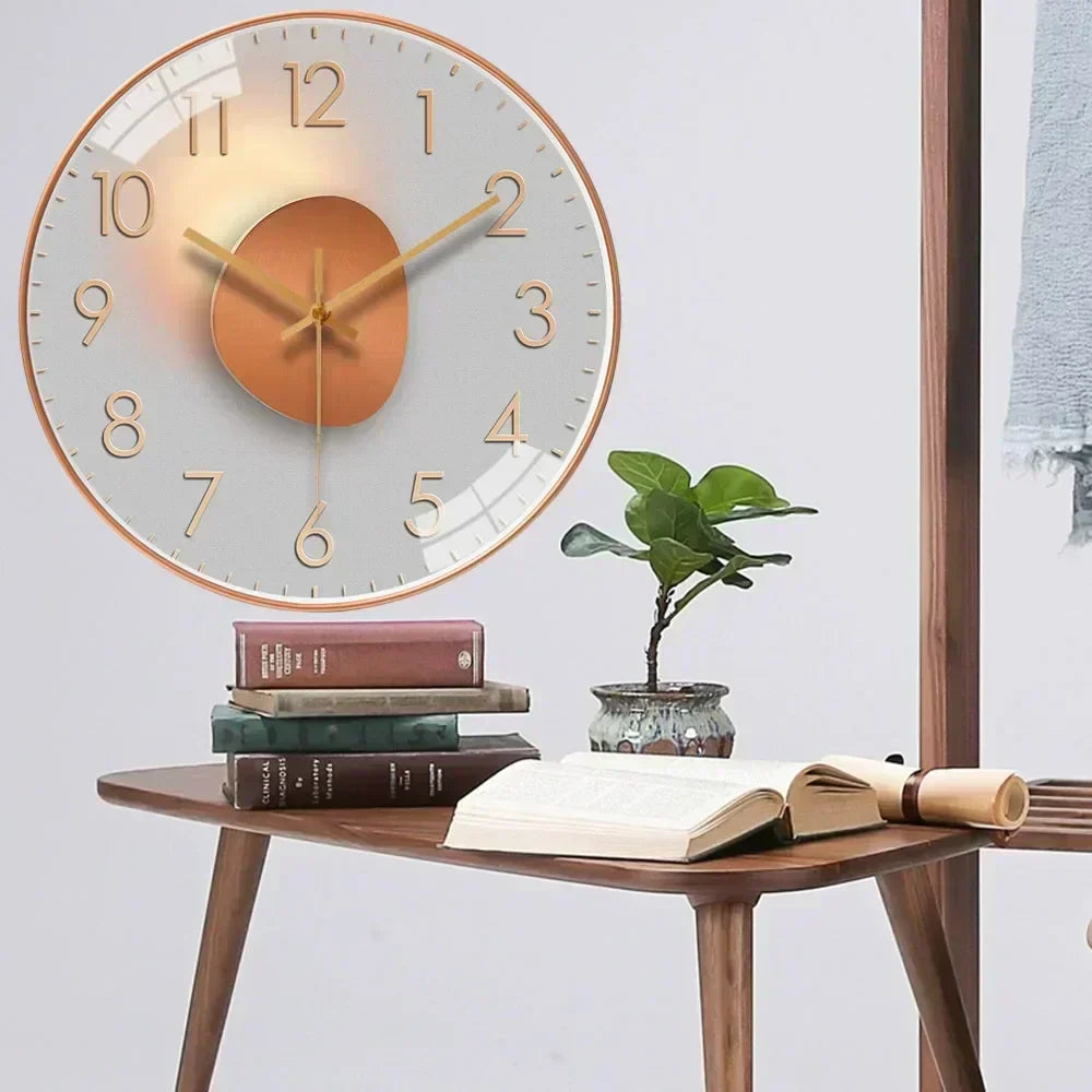 Modern Acrylic Mirror and Plastic Wall Clock