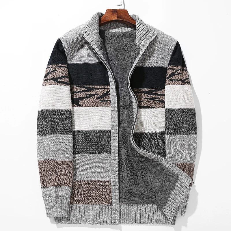 Color-Block Wool Cardigan