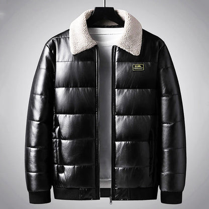Oliver Quilted Puffer Jacket | Shearling Collar Collared Jacket
