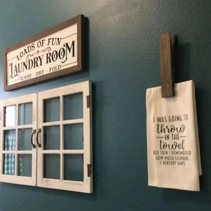 Modern Wall-Mounted Wooden Towel Clip Holder