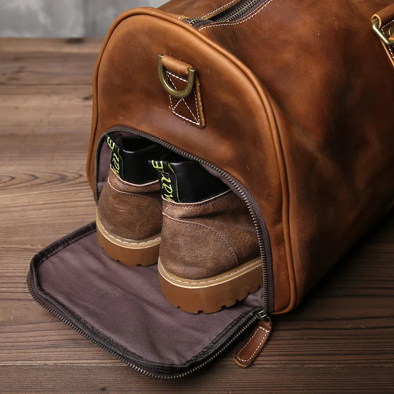 Denali Leather Bag | Classic Duffel Design
