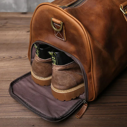 Denali Leather Bag | Classic Duffel Design