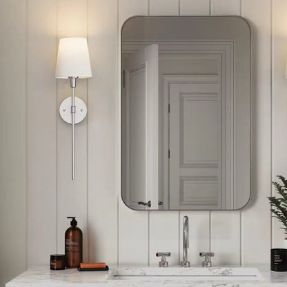 Modern Brass Wall Lamp with Tapered Shade