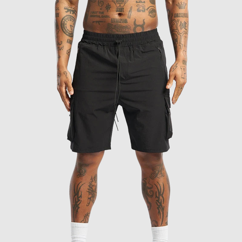 Theodore Willow Relaxed Technical Fabric Cargo Shorts with Functional Pockets