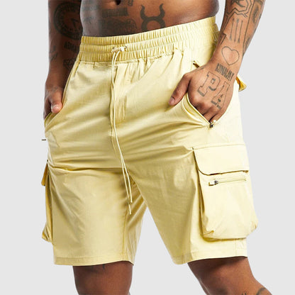 Theodore Willow Relaxed Technical Fabric Cargo Shorts with Functional Pockets