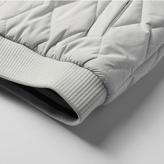 Theo Quilted Bomber Jacket | Reversible Diamond Pattern Jacket