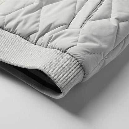 Theo Quilted Bomber Jacket | Reversible Diamond Pattern Jacket