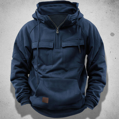 Jack Relaxed Fit Quarter-Zip Hoodie | Hooded Drawstring Hoodie