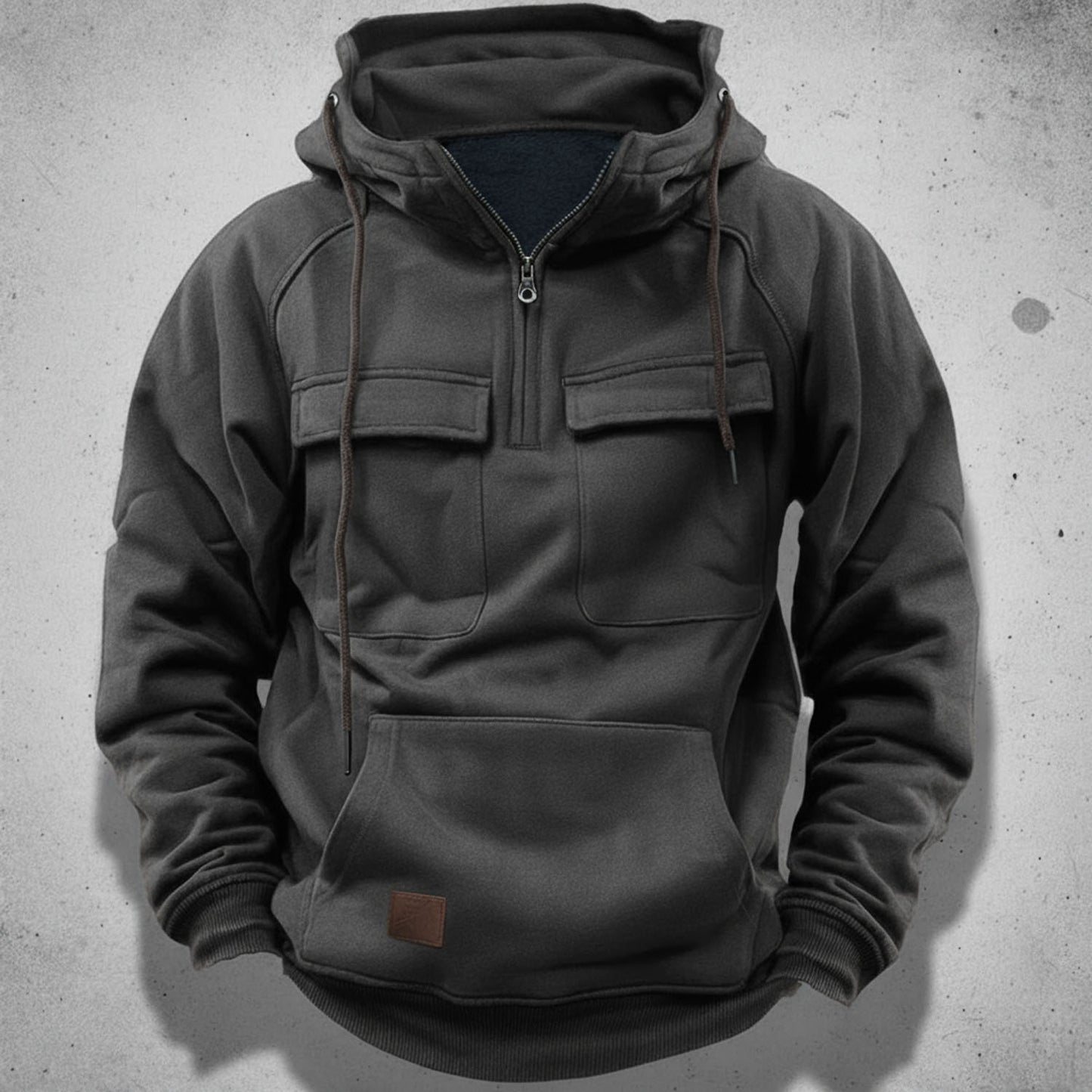 Jack Relaxed Fit Quarter-Zip Hoodie | Hooded Drawstring Hoodie