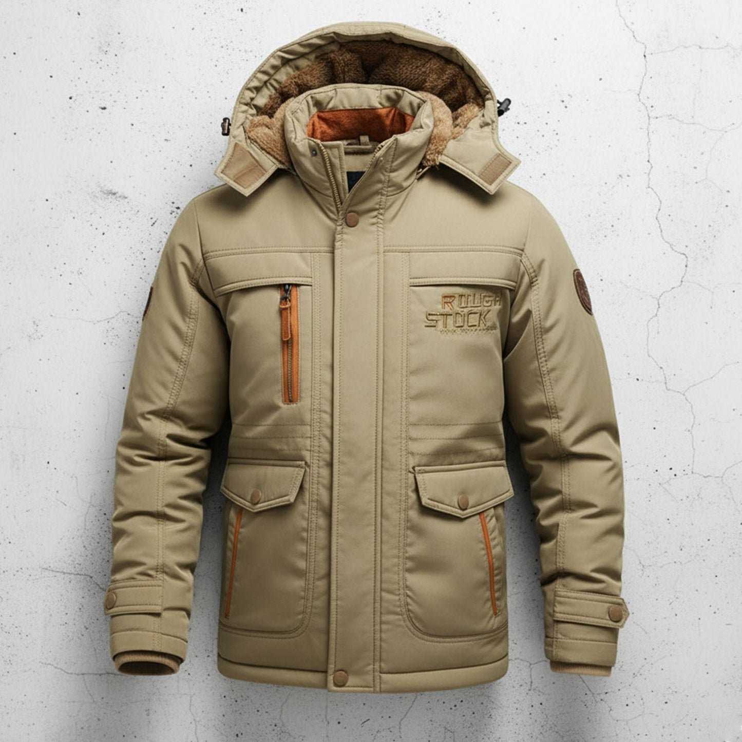 Theodore Hooded Parka | Cargo Pockets Fleece-Lined Parka
