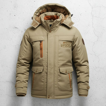 Theodore Hooded Parka | Cargo Pockets Fleece-Lined Parka