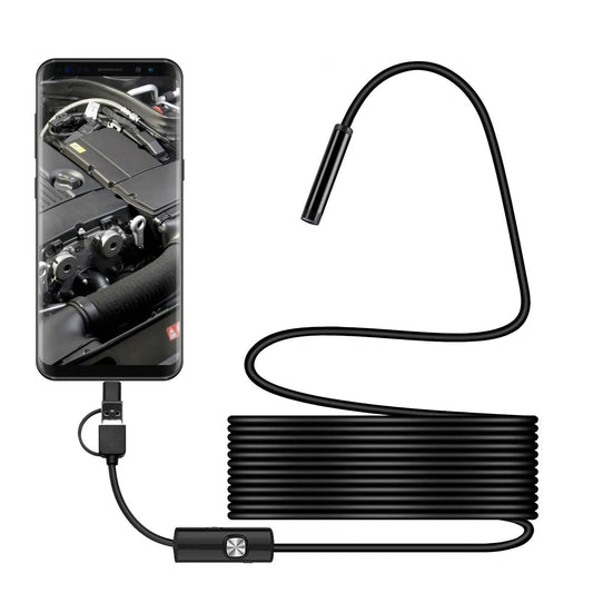 Waterproof endoscope camera with high resolution for tight spaces