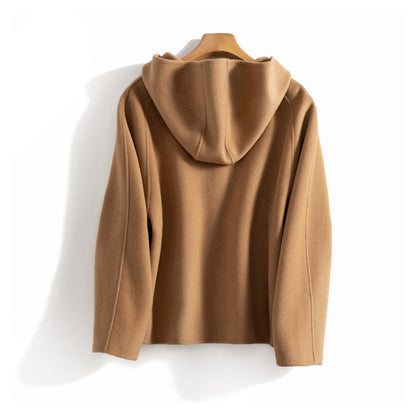 Isla Hooded Coat | Button Front Pockets Coat