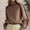 Isla Relaxed Fit Turtleneck Sweater | Contrast Trim Ribbed Sweater