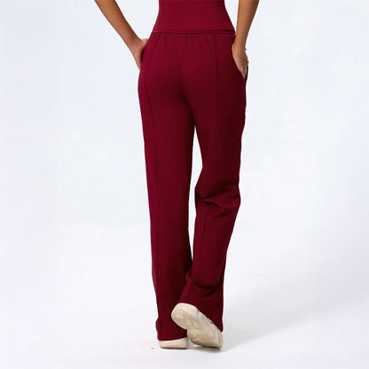Isla Relaxed Fit Wide Leg Lounge Pants | Drawstring Waist Pintuck Lounge Pants