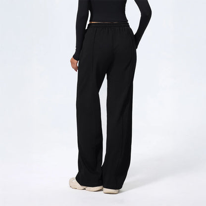Isla Relaxed Fit Wide Leg Lounge Pants | Drawstring Waist Pintuck Lounge Pants