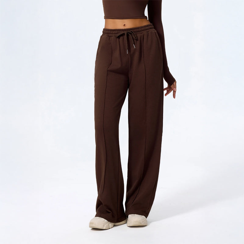 Isla Relaxed Fit Wide Leg Lounge Pants | Drawstring Waist Pintuck Lounge Pants