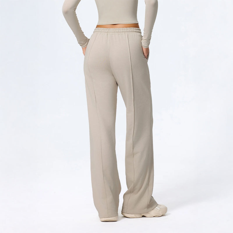 Isla Relaxed Fit Wide Leg Lounge Pants | Drawstring Waist Pintuck Lounge Pants