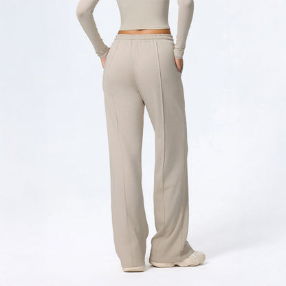 Isla Relaxed Fit Wide Leg Lounge Pants | Drawstring Waist Pintuck Lounge Pants