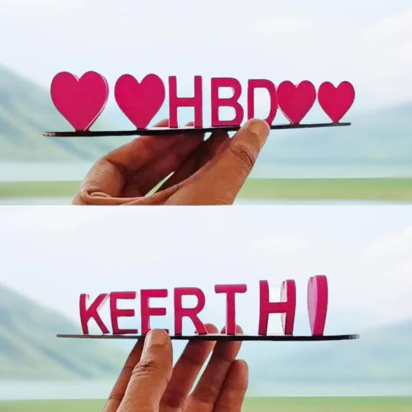 Doppelname Illusion Love 3D printed as a cute gift