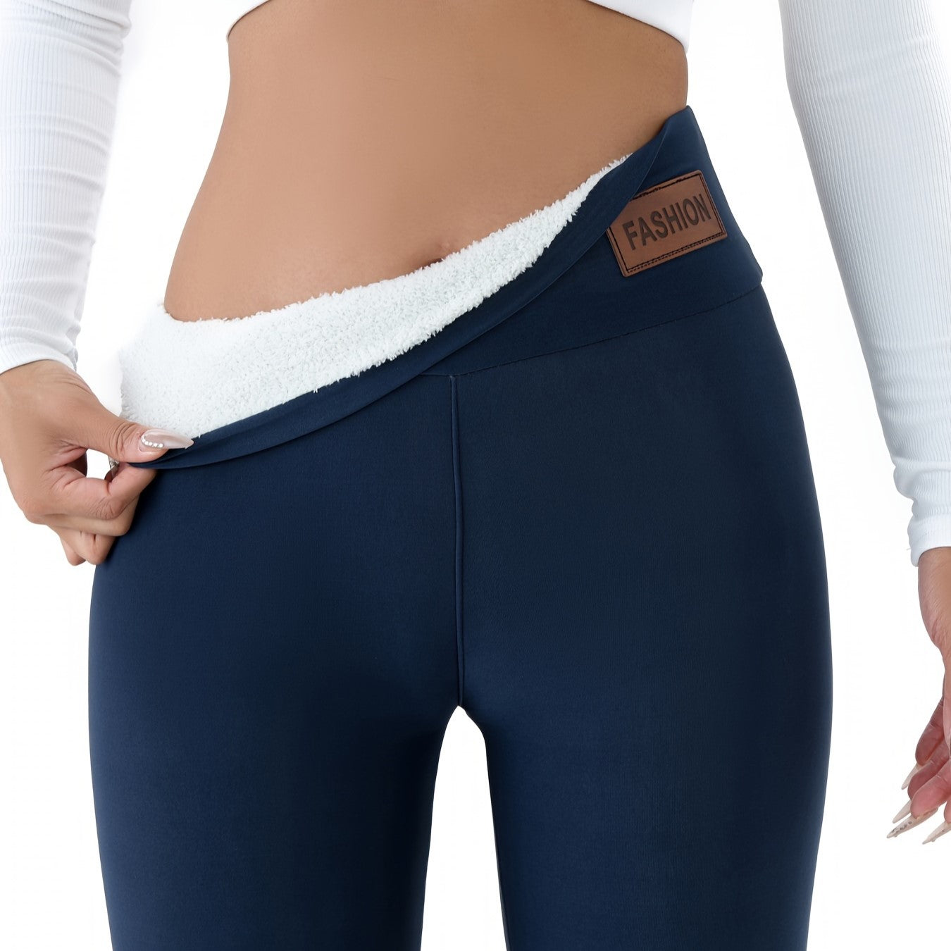 Amelia Skinny Thermal Leggings | High-Waisted Full-Length Leggings