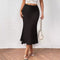 Marisse Textured A-Line Midi Skirt