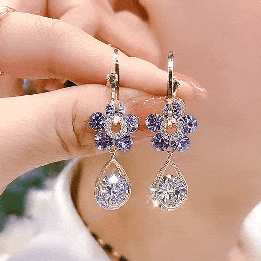 BlossomGlam™ flower crystal earrings - for the glamour that enriches your life