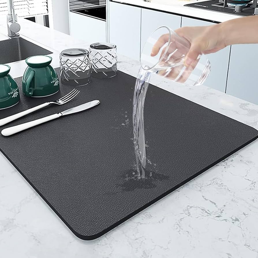 Silicone Dish Drying Mat With Non-Slip Quick-Dry Surface