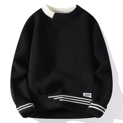 Color Block Knitted Pullover