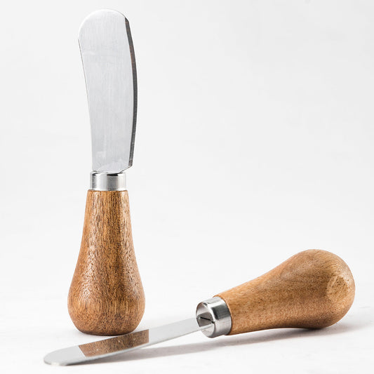 Rustic Wooden Handled Butter Knife With Stainless Steel Blade