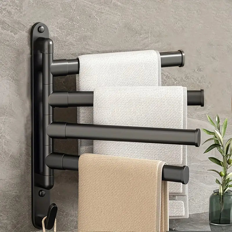 Modern Swivel Towel Rack With Four Arms