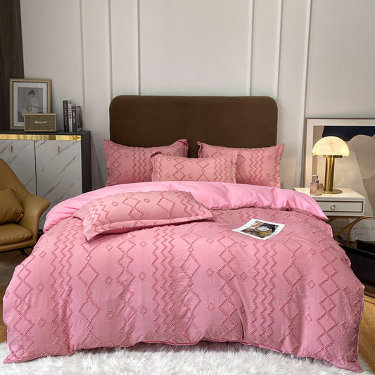 Contemporary Tufted Cotton Bedding Set