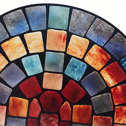 Mediterranean Mosaic Doormat With Non-Slip Backing