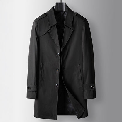 Arthur Regular Fit Trench Coat | Collared Button Front Coat