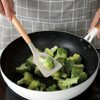 Silicone and Wood Utensil 12 Piece Set