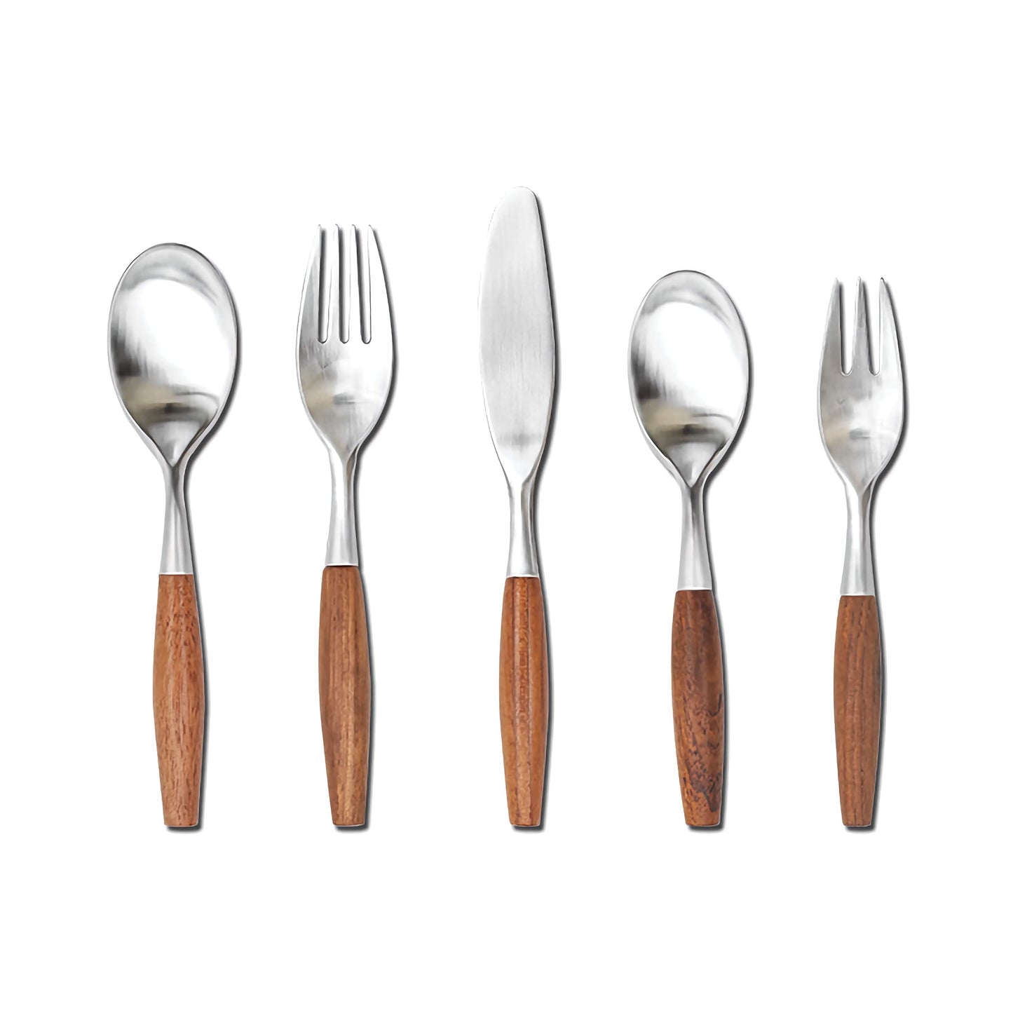 Japanese Style Wood Handle Flatware Set