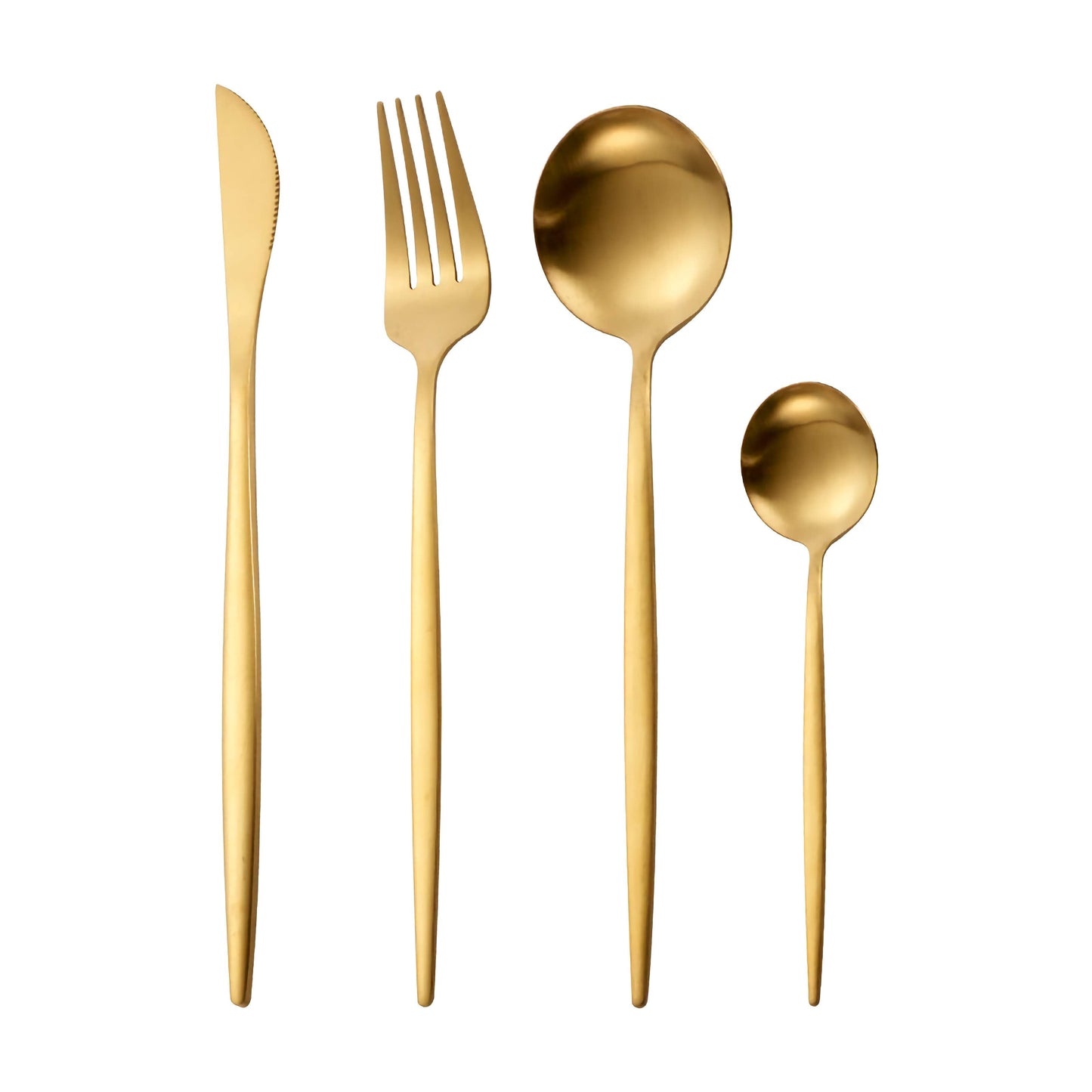 Matte Gold Flatware Set