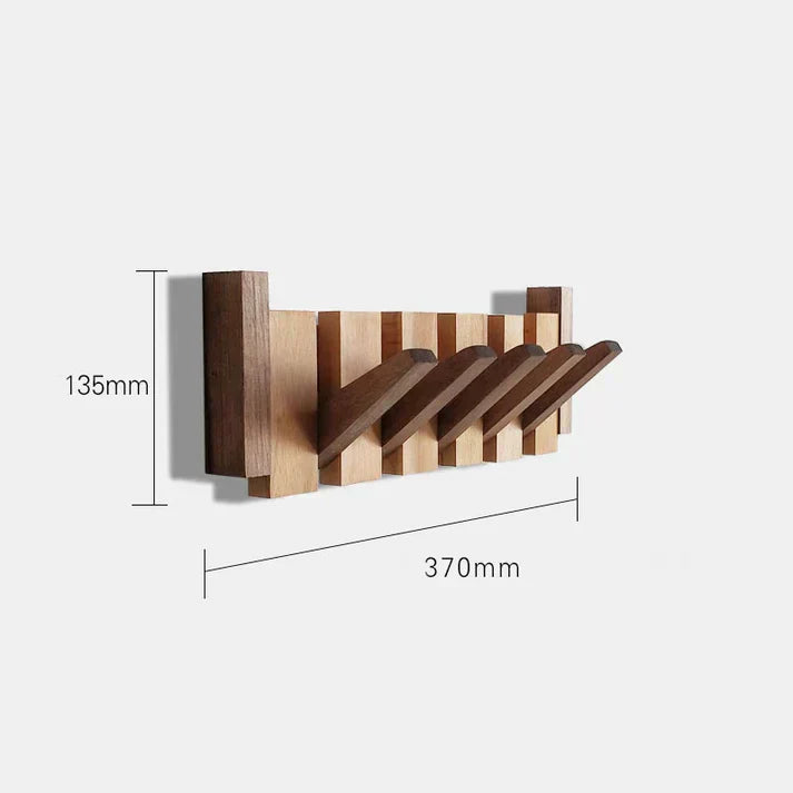 Minimalist Wooden Wall-Mounted Coat Rack