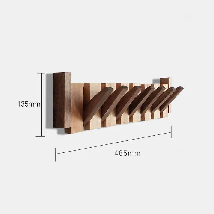 Minimalist Wooden Wall-Mounted Coat Rack