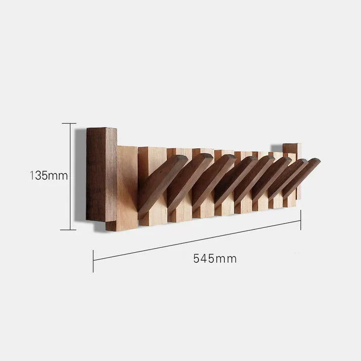Minimalist Wooden Wall-Mounted Coat Rack