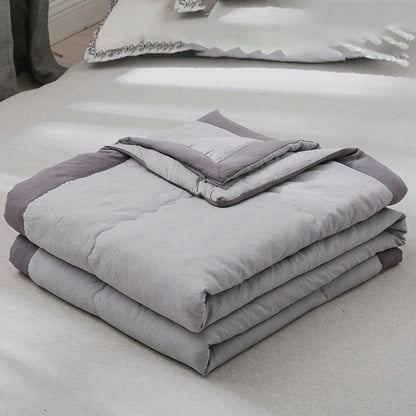 Minimalist Cotton Quilt Blanket with Soft Texture