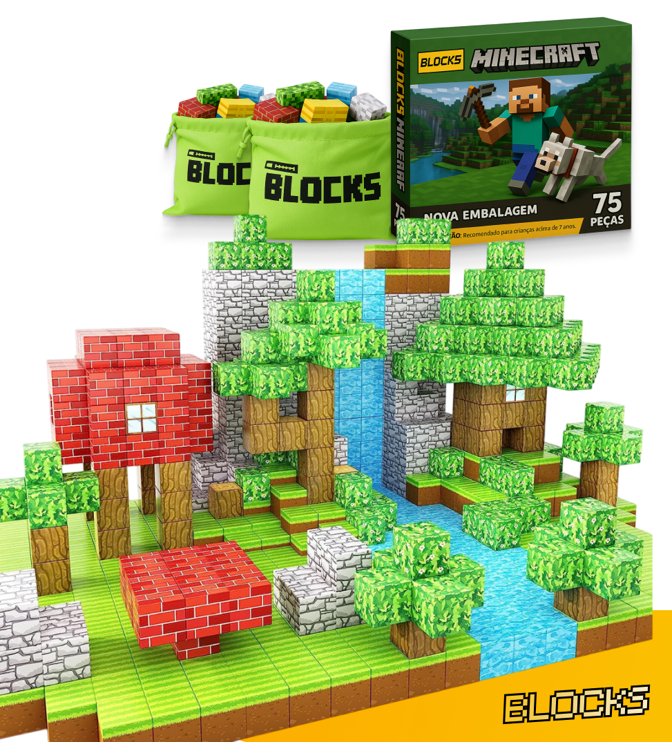 Magnetic Building Blocks - 48/64/75 pieces [+5 FREE dolls]