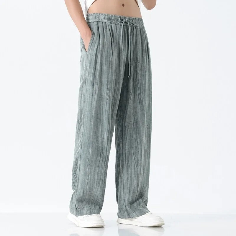 Straight-Fit Linen Pants