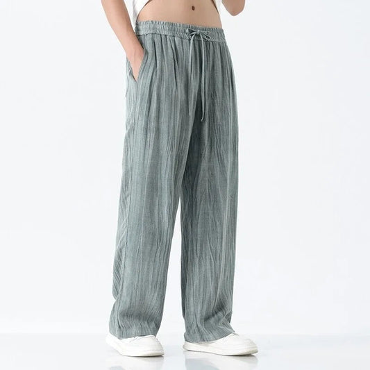 Straight-Fit Linen Pants