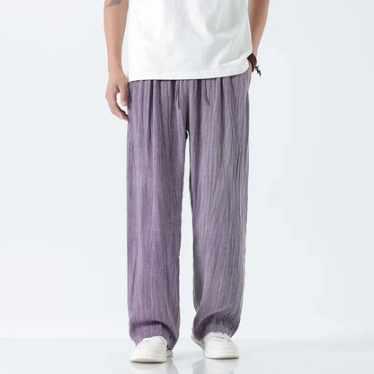 Straight-Fit Linen Pants